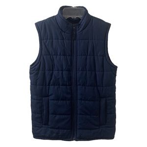 The Children's Place Navy Quilted Vest Fleece Lined Heavyweight Kids Large